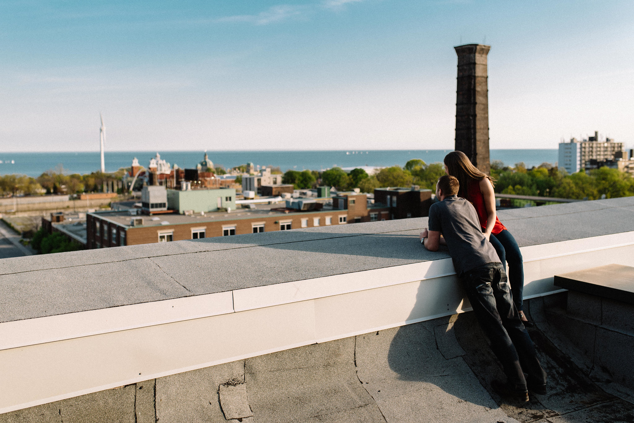 Rooftop engagement photos - 