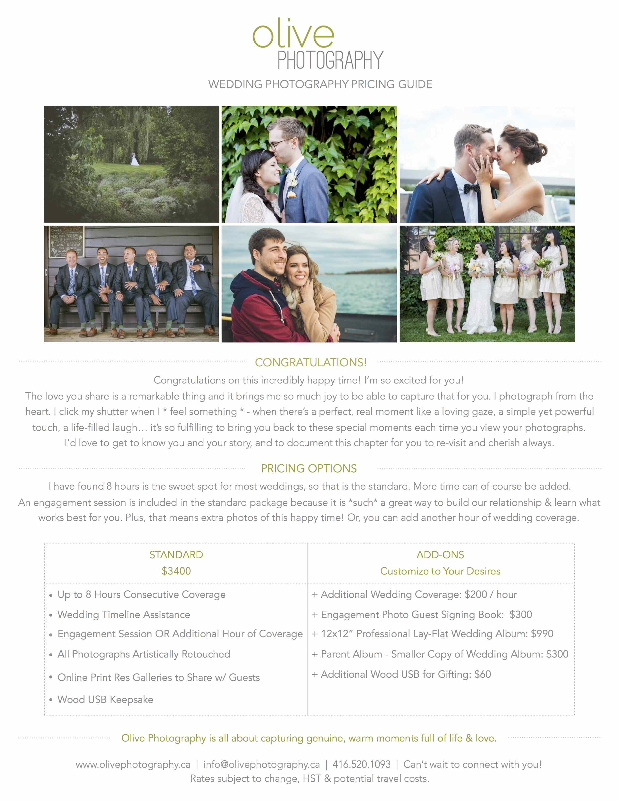 Wedding Photography Pricing Guide